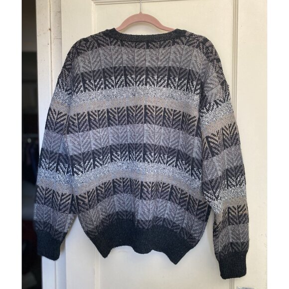 Vtg Nomadic Traders Unisex Size M 100% Wool Nordic Sweater Arctic Pullover - Picture 2 of 9
